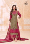 Riwaaz By T&M Ho Silk Printed Dress Material Suppliers In India
